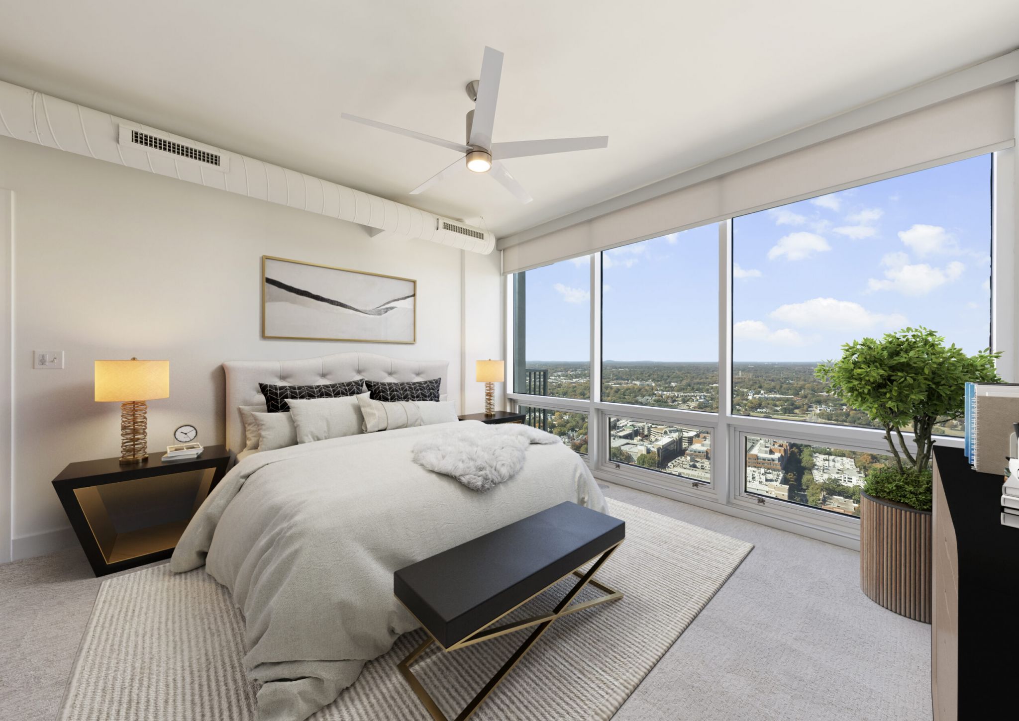 The Vue at Charlotte, NC - living room and kitchen