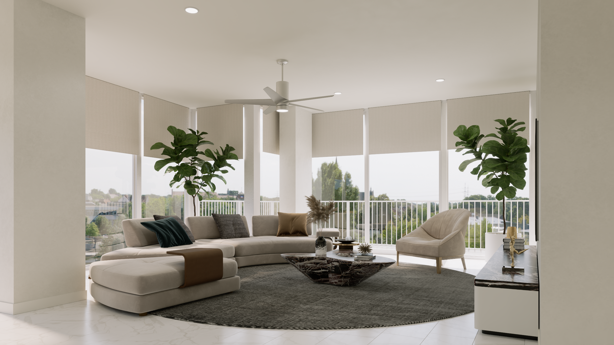 The Vue at Charlotte, NC - apartment interior with large windows