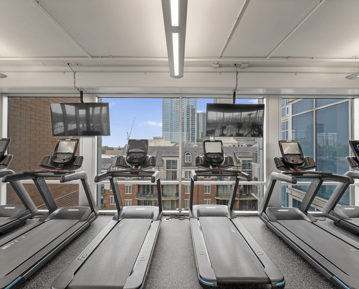 The Vue Charlotte state of the art fitness center with cardio equipment and views