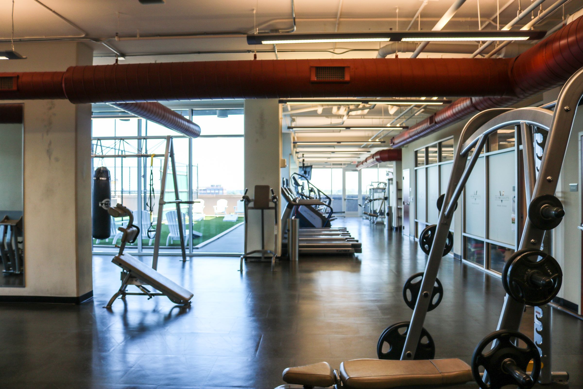 The Vue Charlotte fitness center with modern equipment