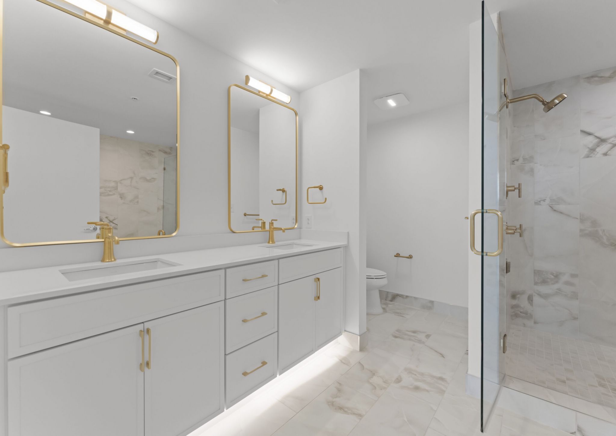 Master bathroom at The VUE Charlotte apartments